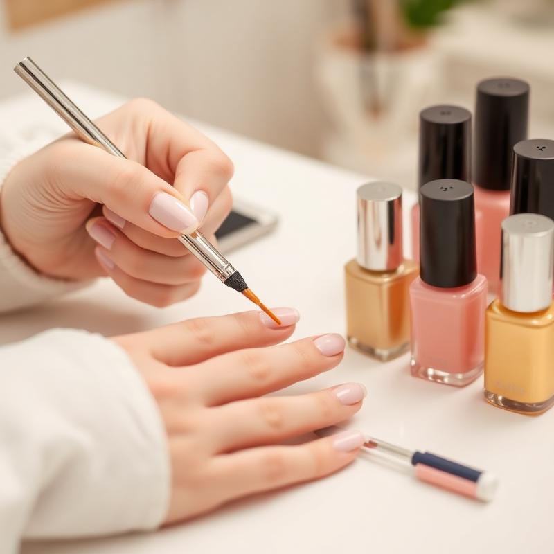 Precise gel nail extensions at M&K Nail Spa in Decatur, IL